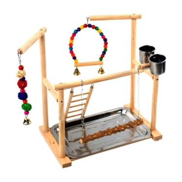 Imagem de Ｂｅｓｇａ Brinquedo de Suporte de Playground de Pássaros de Brinquedo de Poleiro Interativo para Pequenos Periquitos