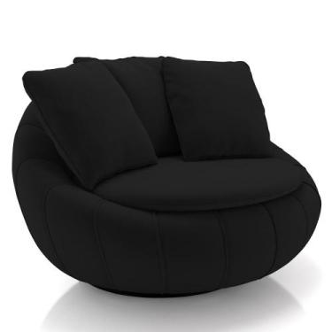 Imagem de Poltrona Decorativa Redonda Giratória com Almofadas Saphire M22 Veludo