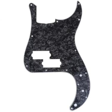 Imagem de Musiclily Pro 13 Furos Escudo Baixo Pickguard para Fender Japan Precision Bass 4 Cordas,4 Camadas Preto Perolado