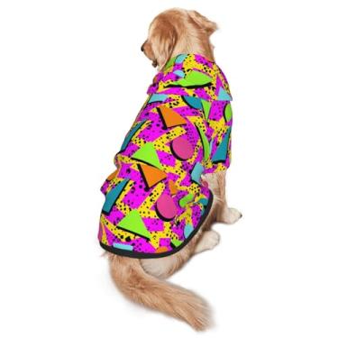 Imagem de Moletom com capuz retrô dos anos 80 anos 90 quente para animais de estimação outono inverno casaco pulôver grande