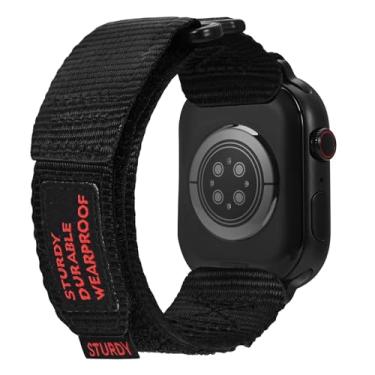 Imagem de Pulseiras de nylon masculinas para Apple Watch série 10/9/8/7/6/5/4/3/2/1/SE de 38 mm, 40 mm, 41 mm, 44 mm, 45 mm e 49 mm, design esportivo para Apple Watch Ultra