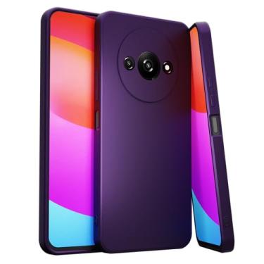 Imagem de Capa Case Compatível Xiaomi Redmi A3 Silicone Aveludada [ROXO METÁLICO]