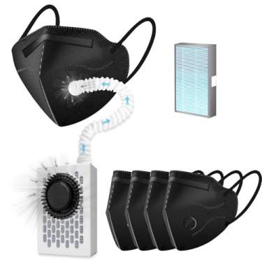 Imagem de Rsenr Mini purificador de ar elétrico recarregável multifuncional R13 Pro, reutilizável, 3 velocidades, purificador de ar com filtro HEPA para ciclismo, corrida, escalada, esportes ao ar livre (conjunto completo)