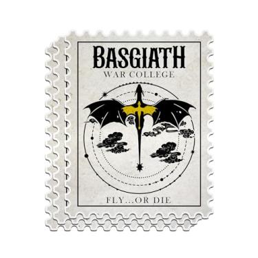 Imagem de (3 peças) Adesivo de quarta asa Basgiath Selo Basgiath War College Fly or Die Adesivo Dragon Rider Book Lover Die-Cut Waterproof Vinyl Sticker para garrafa de água Tumbler capa de telefone Laptop