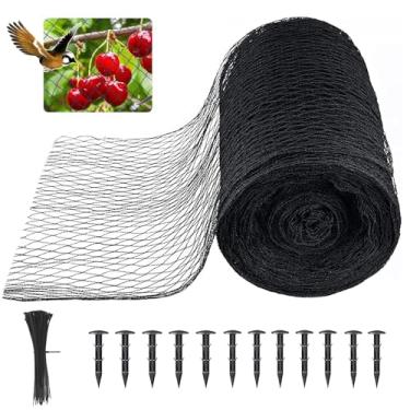 Imagem de mychoiii Rede de jardim de 6 cm x 101 cm com tela de 5/20.3 cm para galinheiros, rede de aves de capoeira, rede de aviário resistente para telhado de galinheiro, rede de jardim para plantas de árvores