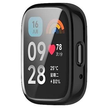 Imagem de Disscool Capa protetora compatível com Redmi Watch 3/3 lite SmartWatch TPU All-Inclusive compatível com Redmi Watch 3 Active, acessórios de relógio (preto)