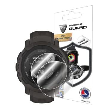 Imagem de IPG Protetor de tela para smartwatch Garmin Instinct 2 GPS robusto para ambientes externos (2 unidades) Película transparente ultra HD invisível antiarranhões - suave/autorrepara/sem bolhas - para