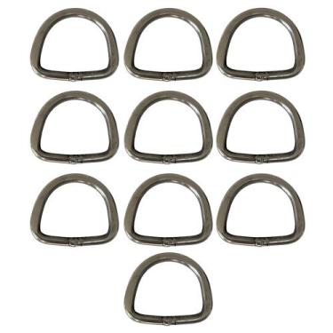 Imagem de Meia Argola Chata Aço Inox 19mm Grossa - ZENANY, KIT10