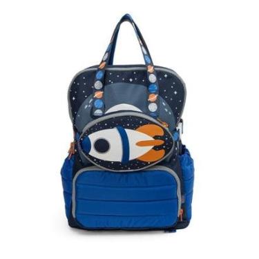 Imagem de Mochila Com Pochete-Lancheira Mait Astronauta Azul Marinho-Masculino