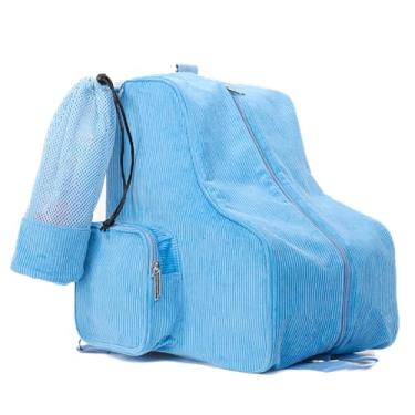 Imagem de Fydelity Bolsas de patins para mulheres | Mochila Converts 2 Roller Skate | Bolsa de patins resistente para meninas de veludo cotelê | Bolsa de patinação no gelo para meninas | Figura, Quad Skate,