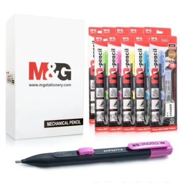 Imagem de M&G Lapiseira de Arte, 10 Lápis de Desenho 1,8 mm 2B com 10 Refis, 10 Borrachas, para Artistas, Escrevendo, Pintura, Esboço