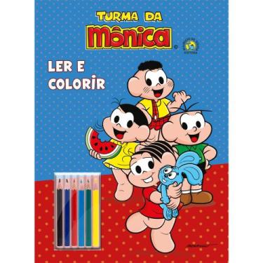 Imagem de Livro - Pop gigante ler e colorir com lapis - Turma da Monica