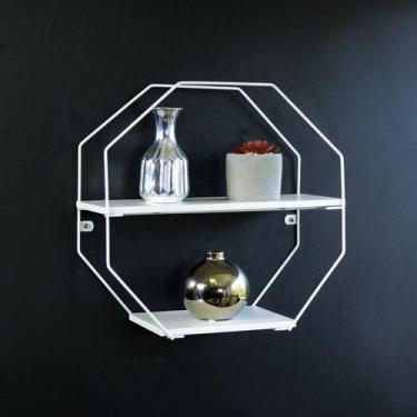 Imagem de Prateleira Aramada com Madeira Octogonal - Metaltru