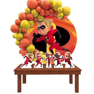 Imagem de Kit Decoração Painel Redondo Festa de Aniversário Infantil Flecha os Incríveis