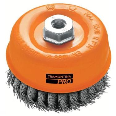Imagem de Escova Tipo Copa Arame Entrançado 2.1/2'' Tramontina Pro Tramontina