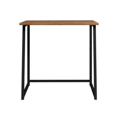 Imagem de Escrivaninha Dobrável Fit Preto/Canela Compacta para Home Office e Estudos