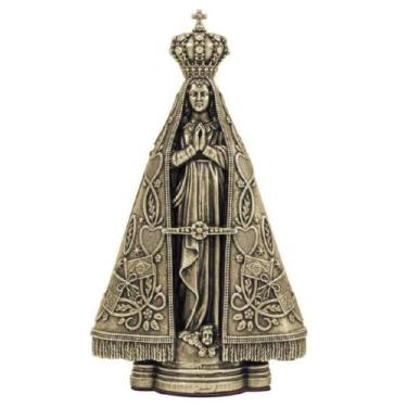 Imagem de Imagem Nossa Senhora Aparecida Metal Envelhecido 8.5 Cm - Sacred, Ouro