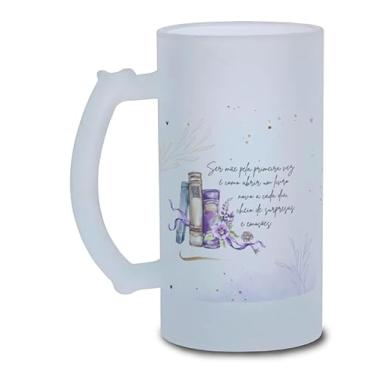 Imagem de Caneca Chopp Mãe De Primeira Viagem Rox Vidro Jateado 475ml