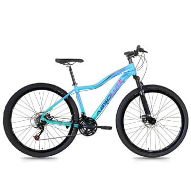 Imagem de Bicicleta Aro 29 Absolute Hera 21 velocidades MTB Aluminio Freio Mecânico Suspensão 80mm Feminina (Azul Verde, 17)