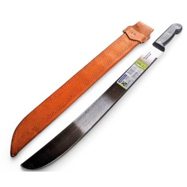 Imagem de Facão para mato tramontina galho pesca de 10 a 20 polegadas + bainha de facão em couro (20")