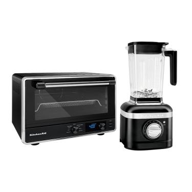 Imagem de Forno Multifunções Com Air Fryer + Liquidificador Kitchenaid Black Matte - Kog21_Kua35ap_Cj 110V