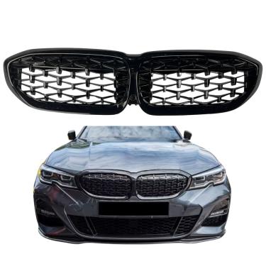 Imagem de Grade Bmw Diamante G20 G28 Black Piano 320 330 340 M colmeia