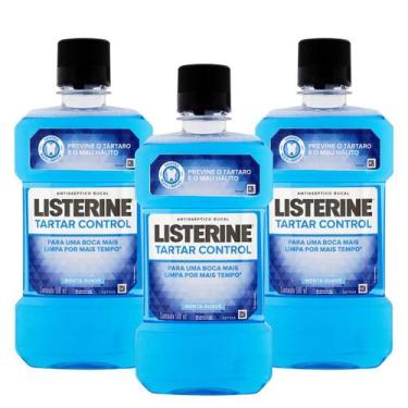 Imagem de Kit 3 und Antisséptico Bucal Listerine Tartar Control 500ml