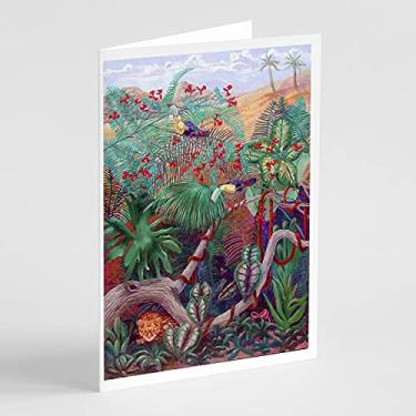 Imagem de Caroline's Treasures 7144GCA7P Bird - Cartões tucanos e envelopes pacote com 8, 7 x 5, multicolorido