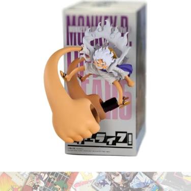 Imagem de BANDAI SPIRITS Monke y D. Luffy [Gear 5]: 12 cm Fig Life! Estatueta de estátua empacotada com 1 cartão colecionável com tema compatível A.C.G. (89750)