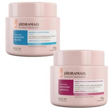 Imagem de Kit Creme Massagem Neutro + Creme Drenagem linfática Hidramais 500 G