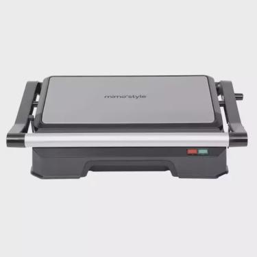 Imagem de Grill Churrasqueira Smart 2 em 1 em Aço Inox e Placas Antiaderentes 180º 127V Mimo Style