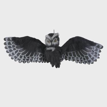 Imagem de Boneco som E movimento coruja negra halloween