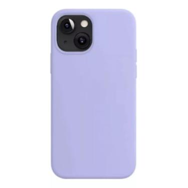 Imagem de Capa Capinha Case Para iPhone 11 a 16 Silicone Forro Aveludado Premium (Lilas, 12 promax)