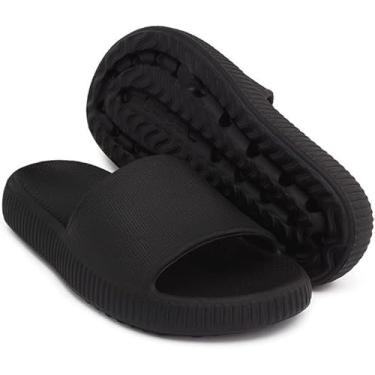Imagem de Chinela Nuvem Unissex Confortável Mácia Sándalia Ortopedica Antiderrapante Leve (Preto, BR, Adulto, Numérico, 36)
