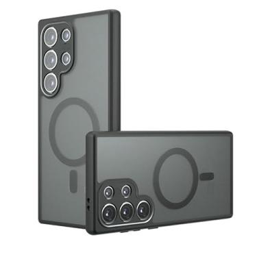 Imagem de Kukoufey Capa compatível com ZTE Nubia Red Magic 10 Pro, compatível com MagSafe, compatível com ZTE Nubia Red Magic 10 Pro+ 5G capa de celular magnética embutida antichoque preta