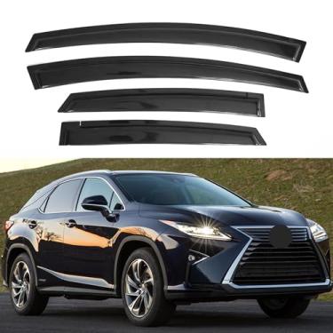 Imagem de Viseira de janela IG para Lexus RX350 RX450h 2016-2022, defletor de janela de ventilação lateral de vento solar extradurável, 2016 2017 2018 2019 2020 2021 2022