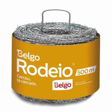 Imagem de Arame Farpado Rodeio Belgo 500 Metros Zincado 1,60mm Para Cerca 350kgf