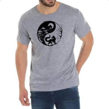 Imagem de Camiseta Cinza Yin e Yang Raposas - Alearts, GG