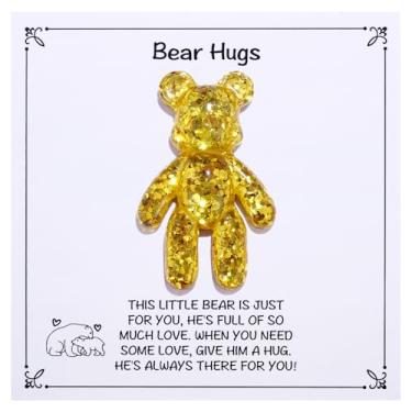 Imagem de Abraço de urso de bolso, presentes de ansiedade para mulheres e homens, presentes positivos de saúde mental para amigos ansiosos, presente pensando em você, presente confortável para filho, filha,