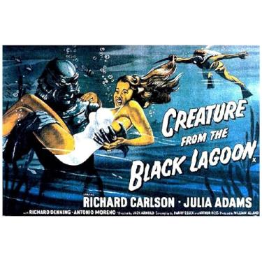 Imagem de Pôster com citação de criatura da lagoa negra, pôsteres, vídeo cinematográfico, filme de terror, monstro, mercadoria, decoração, vintage, colecionáveis, lenda, impressão, arte de parede, mentalidade,