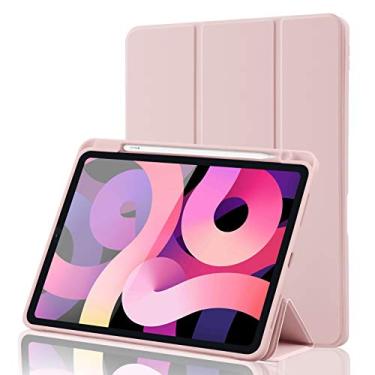 Imagem de Capa para iPad Air de 11 polegadas M2 2024 / Air 6ª 5ª 4ª geração 2022/2020 de 10,9 polegadas com suporte para lápis [proteção total + Apple 2nd Pencil Charging and Auto Wake/Sleep] Capa com suporte