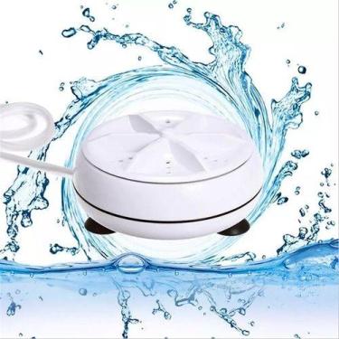 Imagem de Mini Máquina De Lavar Portátil Ultrasonic Lavanderia Branco - Alfashop