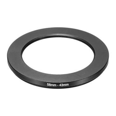 Imagem de PATIKIL Adaptador de anel descendente de 58 mm a 43 mm, anéis de filtro para lente de câmera filtros de anel de metal digital para lentes ND IR DSLR, preto
