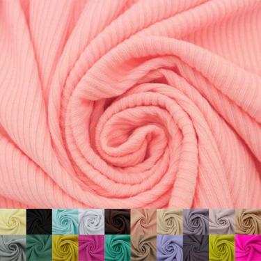 Imagem de Stylish FABRIC Tecido de malha canelada 134,6 cm de largura 4x2 da The Yard – Mistura de poliéster rayon elastano – 370 g/m² – pesado, vestidos elásticos em 4 direções, leggings, loungewear e