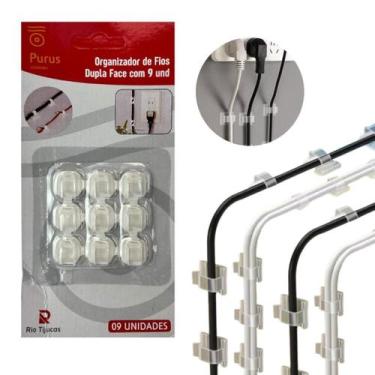 Imagem de Kit 40 un Organizador Fios Dupla Face Energia Informática - Purus