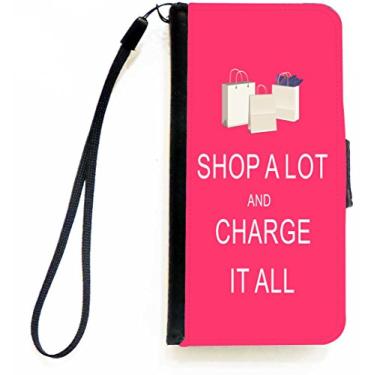 Imagem de Rikki Knight Compre muito e carregue toda a capa carteira rosa tropical com aba magnética para Apple iPhone 5c