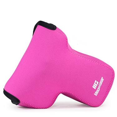 Imagem de MegaGear MG1375 Panasonic Lumix DC-GH5 (14 – 140 mm), capa de câmera de neoprene ultraleve com mosquetão – rosa choque