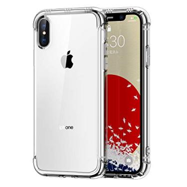 Imagem de ONES Capa transparente para iPhone X/Xs HD · Proteção MIL · number,integer} Airbags à prova de choque https://sellerx:li Ressonância do alto-falante x:li Protetor de tela e lente Antiderrapante