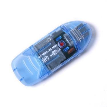 Imagem de [Pacote com 3] Leitor/Gravador de Cartão de Memória eTECH Collection USB 2.0 SDXC/SD/SDHC – Suporta SanDisk Kingston 32GB 64GB 128GB 256GB 512GB SDHC, SD, MMC, Ultra SDHC, Extreme SDHC (apenas leitor
