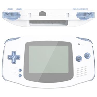 Imagem de eXtremeRate Conjunto completo de botões de substituição Clear Glacier Blue para Gameboy Advance GBA – Console de jogos portátil não incluído